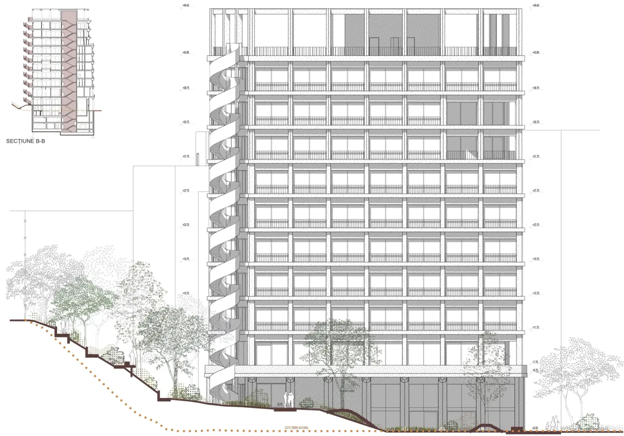 Hillside elevation
